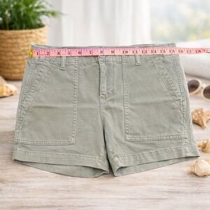 Liverpool Los Angeles Cargo Shorts Women’s Size 6 | Olive Green Wash